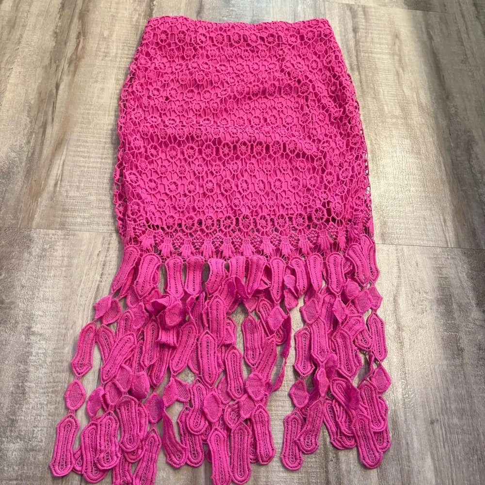 Style by GG 2pc Matching Skirt Set Bright Pink Medium